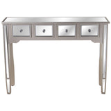 Console Alexandra House Living Champagne Wood 110 x 80 x 30 cm-3