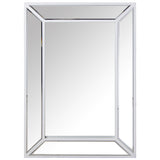 Wall mirror Alexandra House Living White Wood Rectangular 7 x 57 x 84 cm-0