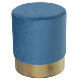 Pouffe Alexandra House Living Blue Velvet Wood 35 x 42 x 35 cm-0