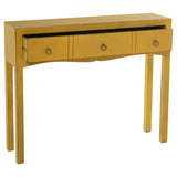 Console Alexandra House Living Yellow Wood 94 x 78 x 24 cm-4