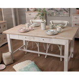 Table Alexandra House Living White 160 x 76 x 80 cm With boxes-5