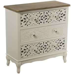 Chest of drawers Alexandra House Living White Wood 75 x 34 x 76 cm-0