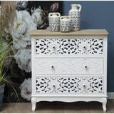 Chest of drawers Alexandra House Living White Wood 75 x 34 x 76 cm-1