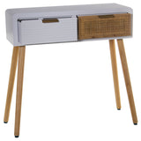 Console Alexandra House Living White Wood 80 x 78 x 30 cm-5