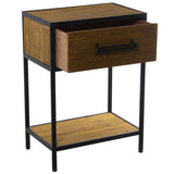 Nightstand Alexandra House Living Brown Wood 47 x 65 x 30 cm-3