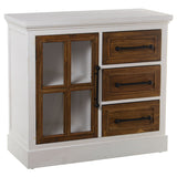 Sideboard Alexandra House Living White Wood 86 x 78 x 34 cm-0