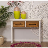 Console Alexandra House Living White Wood 100 x 80 x 25 cm-1