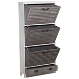 Shoe Rack Alexandra House Living White Grey 65 x 132 x 20 cm 3 drawers-4