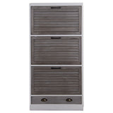 Shoe Rack Alexandra House Living White Grey 65 x 132 x 20 cm 3 drawers-1