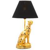 Desk lamp Alexandra House Living Black Gold Golden Plastic 40 W 26 x 46 x 2 cm Panther-4