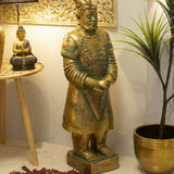 Decorative Figure Alexandra House Living Golden Plastic Warrior 37 x 108 x 42 cm-1