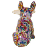 Decorative Figure Alexandra House Living Multicolour Plastic Dog 22 x 34 x 29 cm Tray-2