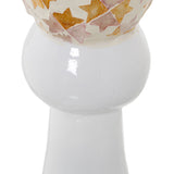 Floor vase Alexandra House Living White Mother of pearl 21 x 21 x 87 cm-1