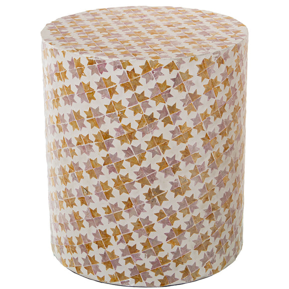 Stool Alexandra House Living Multicolour Mother of pearl 35 x 40 x 35 cm-0