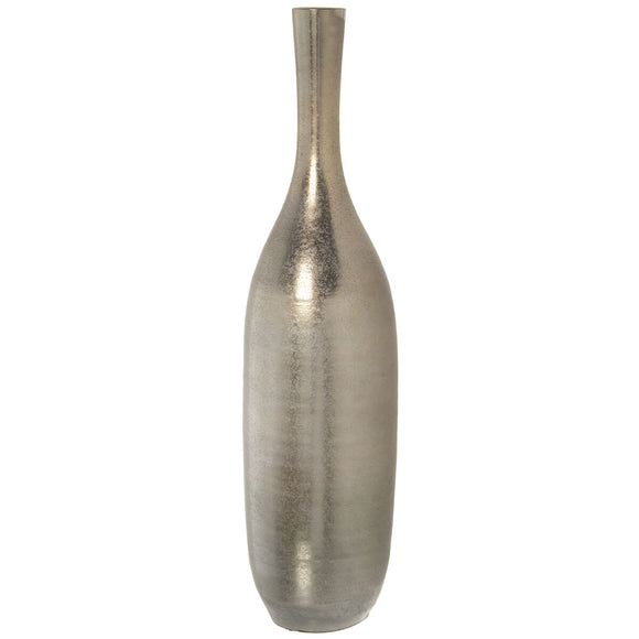 Floor vase Alexandra House Living Silver Ceramic 19 x 19 x 77 cm-0