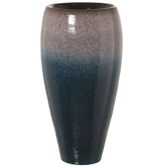 Floor vase Alexandra House Living Dark blue Ceramic 33 x 33 x 65 cm-0