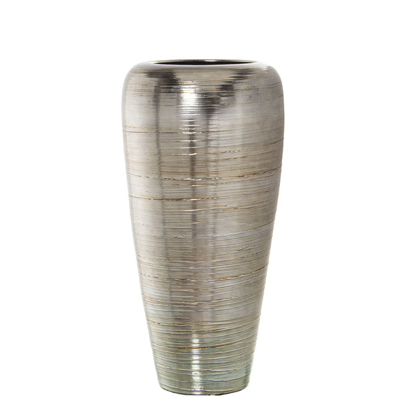 Floor vase Alexandra House Living Silver Ceramic 29 x 29 x 66 cm-0