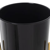 Set of Planters Alexandra House Living Black Golden Metal With support (3 Pieces)-5