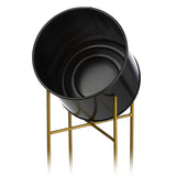 Set of Planters Alexandra House Living Black Golden Metal With support (3 Pieces)-1