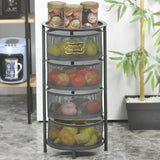 Vegetable trolley Alexandra House Living Black Metal 32 x 65 x 32 cm-2