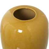 Vase Alexandra House Living Mustard Ceramic Shiny 16 x 16 x 27 cm-1