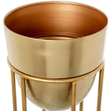 Set of Planters Alexandra House Living Gold Metal 2 Pieces-4