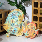 Decorative Figure Alexandra House Living Multicolour Iron Fish 86 x 21 x 87 cm Candleholder-7