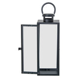 Lanterns Alexandra House Living Black Metal 10 x 23 x 10 cm 14 x 39 x 14 cm 18 x 49 x 18 cm Candleholder 3 Pieces-4