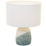 Desk lamp Alexandra House Living Blue White Beige Ceramic 60 W 35 x 42 x 35 cm-3