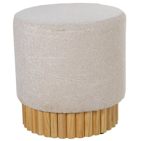 Pouffe Alexandra House Living Yellow Beige Wood 38 x 40 x 38 cm-0