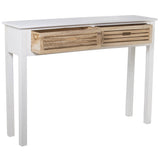 Console Alexandra House Living White Brown Wood 110 x 80 x 28 cm-4