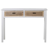 Console Alexandra House Living White Brown Wood 110 x 80 x 28 cm-3