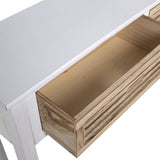 Console Alexandra House Living White Brown Wood 110 x 80 x 28 cm-2