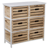 Chest of drawers Alexandra House Living White Brown Wood 80 x 80 x 35 cm-0