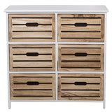 Chest of drawers Alexandra House Living White Brown Wood 80 x 80 x 35 cm-5