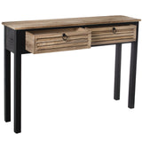 Console Alexandra House Living Brown Black Wood 110 x 80 x 28 cm-6