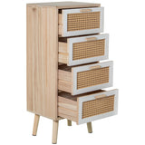 Chest of drawers Alexandra House Living White Brown Wood 40 x 91 x 30 cm-0