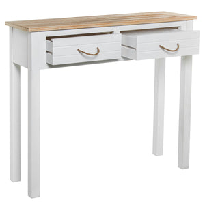 Console Alexandra House Living White Brown Wood 90 x 81 x 28 cm-0