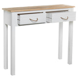 Console Alexandra House Living White Brown Wood 90 x 81 x 28 cm-0