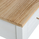 Console Alexandra House Living White Brown Wood 90 x 81 x 28 cm-2