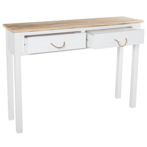 Console Alexandra House Living White Brown Wood 110 x 81 x 30 cm-0