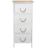 Chest of drawers Alexandra House Living White Brown Wood 40 x 91 x 30 cm-6