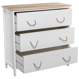 Chest of drawers Alexandra House Living White Brown Wood 80 x 81 x 35 cm-0