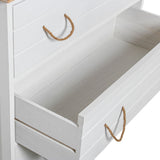 Chest of drawers Alexandra House Living White Brown Wood 80 x 81 x 35 cm-2