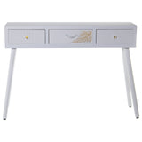 Console Alexandra House Living White Golden Wood 107 x 78 x 30 cm-6