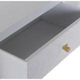 Console Alexandra House Living White Golden Wood 90 x 78 x 30 cm-4