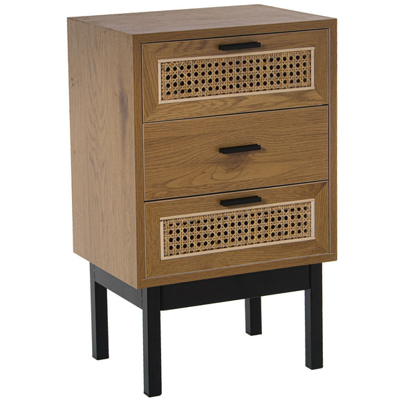 Nightstand Alexandra House Living Brown Black Wood 40 x 65 x 30 cm-0