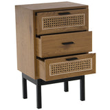 Nightstand Alexandra House Living Brown Black Wood 40 x 65 x 30 cm-2