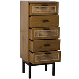 Chest of drawers Alexandra House Living Brown Black 40 x 93 x 30 cm-5