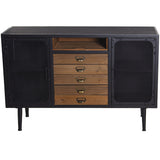 Sideboard Alexandra House Living Brown Black Metal 124 x 70 x 40 cm-5